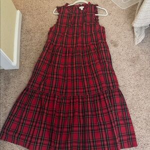 J. Crew Red and Black Plaid Dress size 12